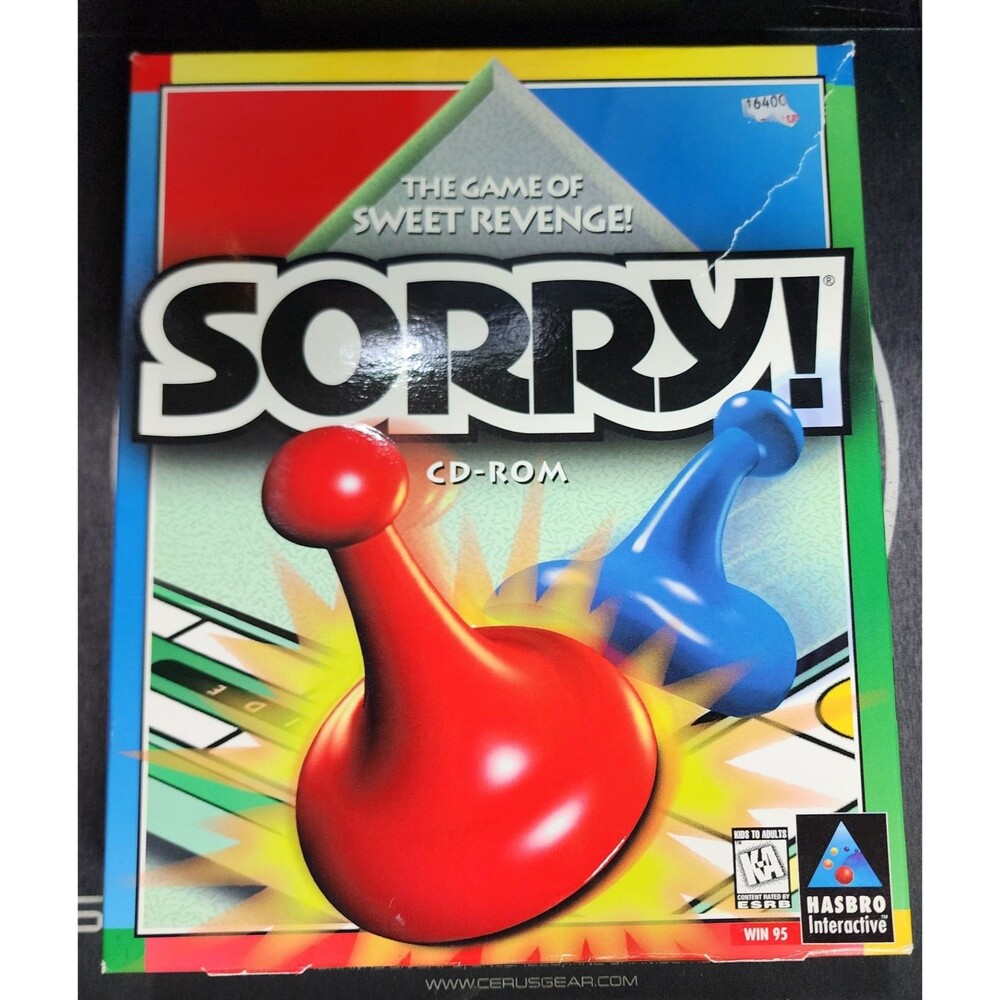 Sorry!  PC Windows CD-ROM By Hasbro Very Good Condition w/ Box Vintage Software